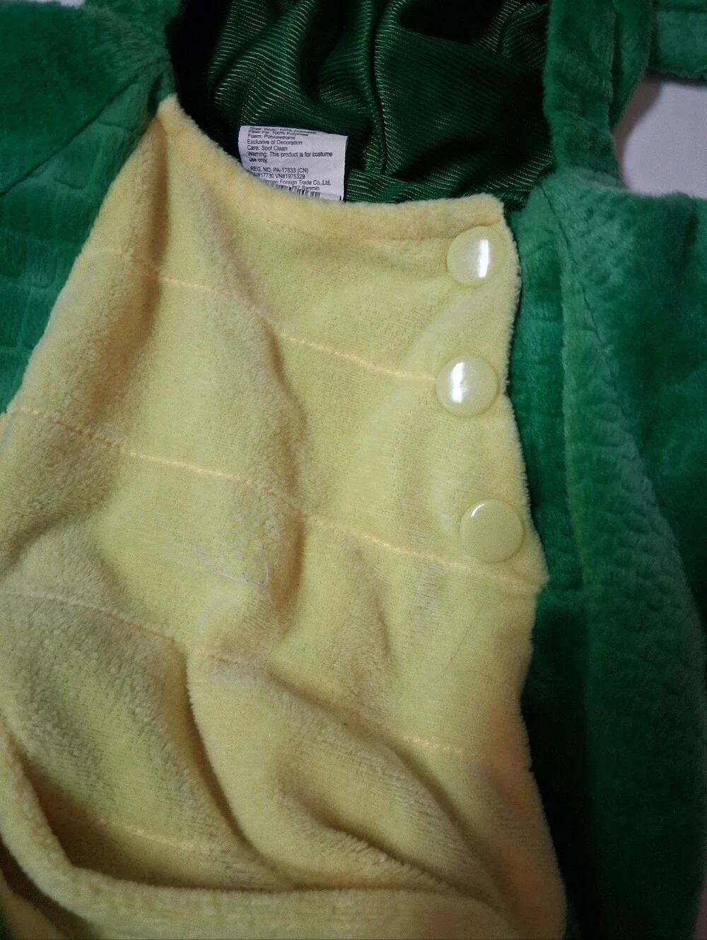 Target Green and Yellow Triceratops Toddler Costume Size 0-6 Months Preowned